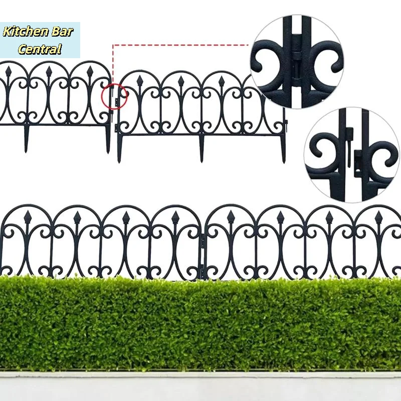 【1PC Decorative Garden Fence Outdoor Rustproof Landscape Wire Border Folding Patio Fences Flower Bed Fencing Barrier】