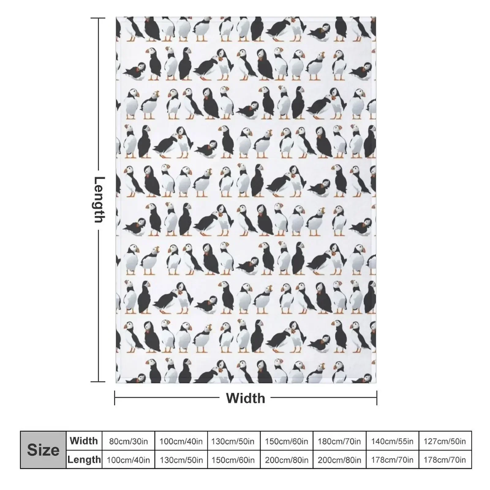 Puffin friends Throw Blanket Sofas Multi-Purpose for winter Decoratives Decorative Throw Luxury Brand Blankets