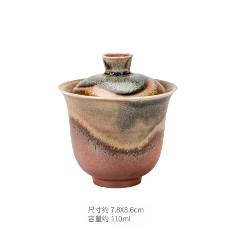 

Винтажная керамическая чашка для чая Ercai Gaiwan, чашка для чая, подвесная чаша для чая Gaiwan, одинарный без ожогов, чайный сервиз для кунг-фу, подарочная коробка