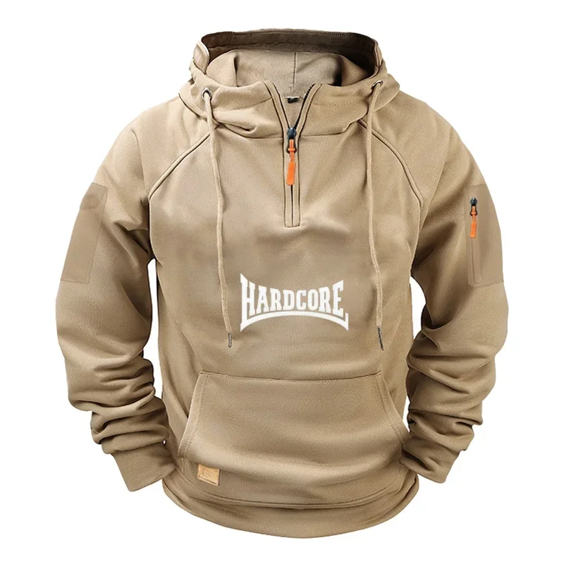 

In 2025, the Brand-new Men's Long-sleeved Zippered Pocket Hoodie Pullovers and Hooded Sweatshirts Are Loose for Daily Use