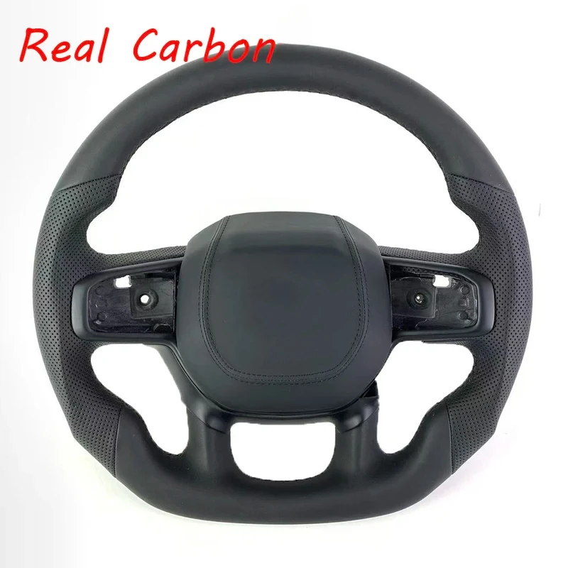 

For Dodge Vehicle Interior Accessories Premium Black Leather Steering Wheel
