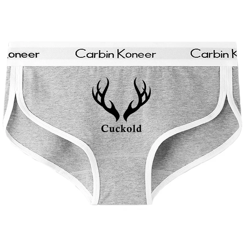 Antlers Cuckold Sexy Print Underwear for Women Cute Women Panties Premium Cotton Underpant Women Intimates Underwear Women