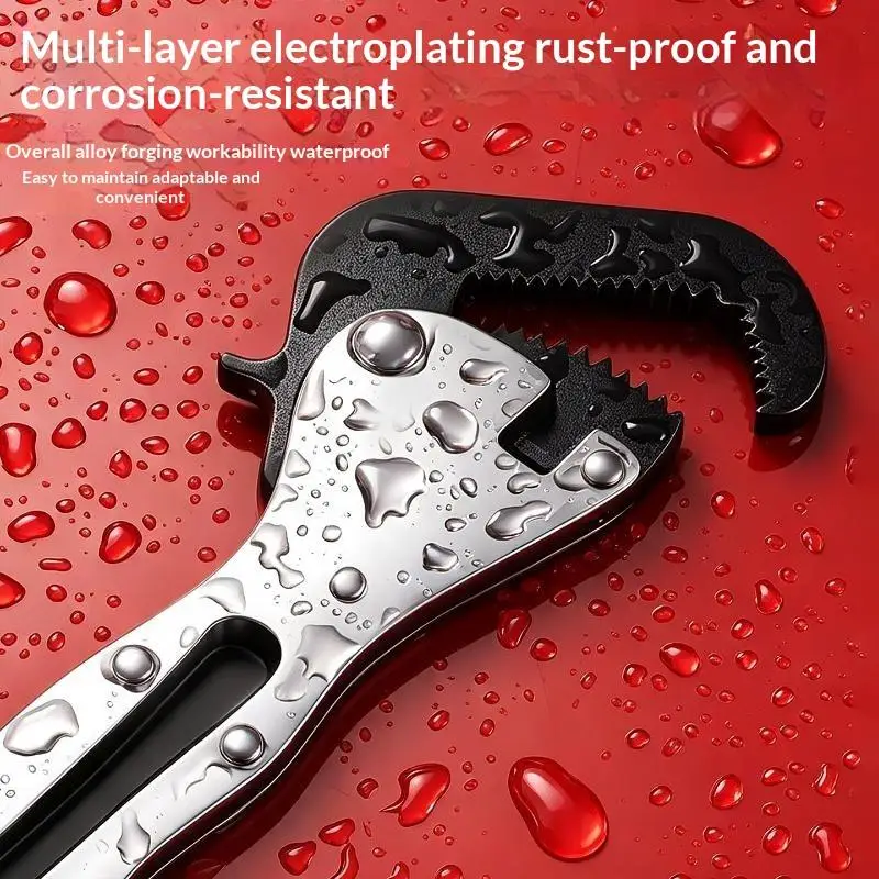 Stubby Wrench 2 In 1 Adjustable Mini Spanner For Tight Spaces DIY Home Plumbing Pipe Vise Motorcycle Repair Hand Tool