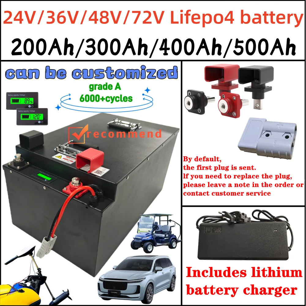 48V LiFePO4 Battery 24V 36V 72V 300Ah 400Ah 500Ah Lithium battery for Forklift Trucks, Heavy-Duty Pallet Jacks,Golf Cart.