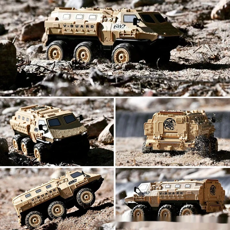 1:16 6wd Gepantserde Rc Auto Simulatie Militaire Transportwagen Hoge Snelheid Klimmen 2.4g Afstandsbediening Kinderen Speelgoed Auto Jongen Geschenken