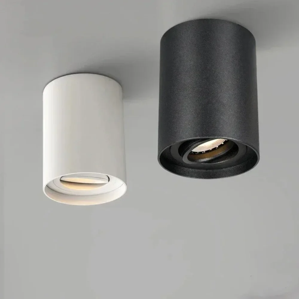 JOYINLED 2/4 Pack Round Surface Mounted Ceiling Spotlight GU10 MR16 LED Downlight Fixture Black White Ceiling Light Fixtures