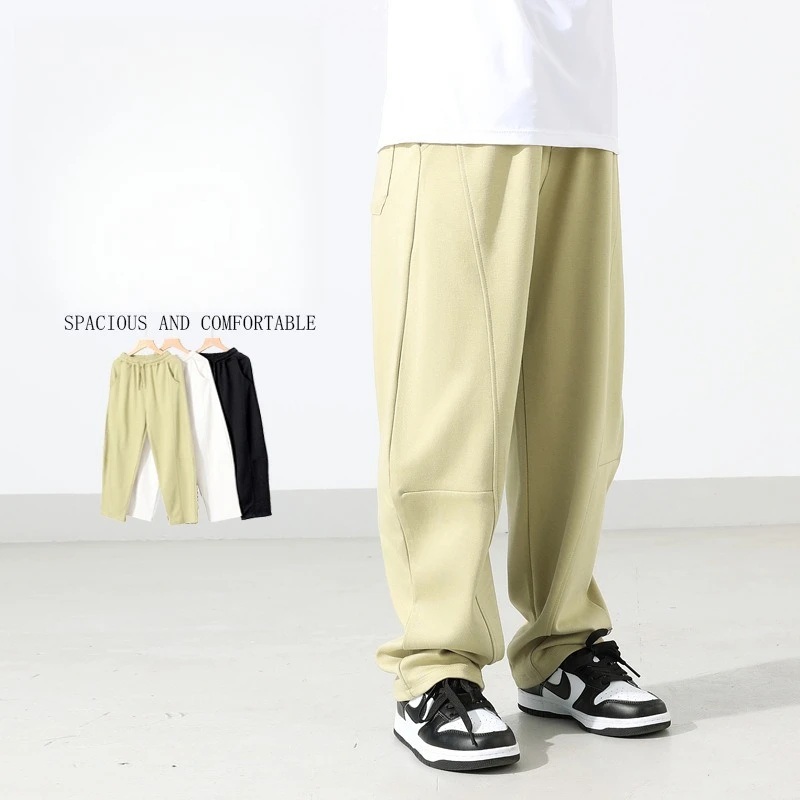 

2025 детские спортивные штаны, осенние спортивные штаны для мальчиков, свободные джоггеры с заниженной промежностью | Повседневные универсальные уличные спортивные штаны с изогнутым подолом Брюки