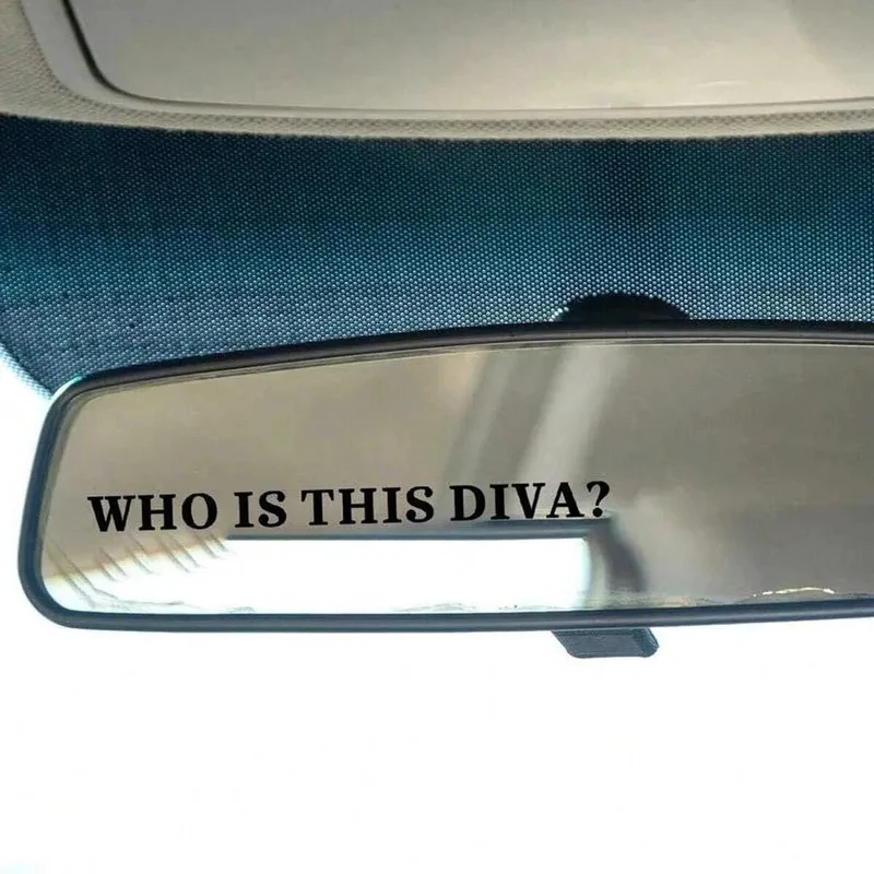 'Who Is This Diva' English Letter Stickers, Beautiful Stickers, Cute and Beautiful Car Stickers for Most Cars and Car Parts.
