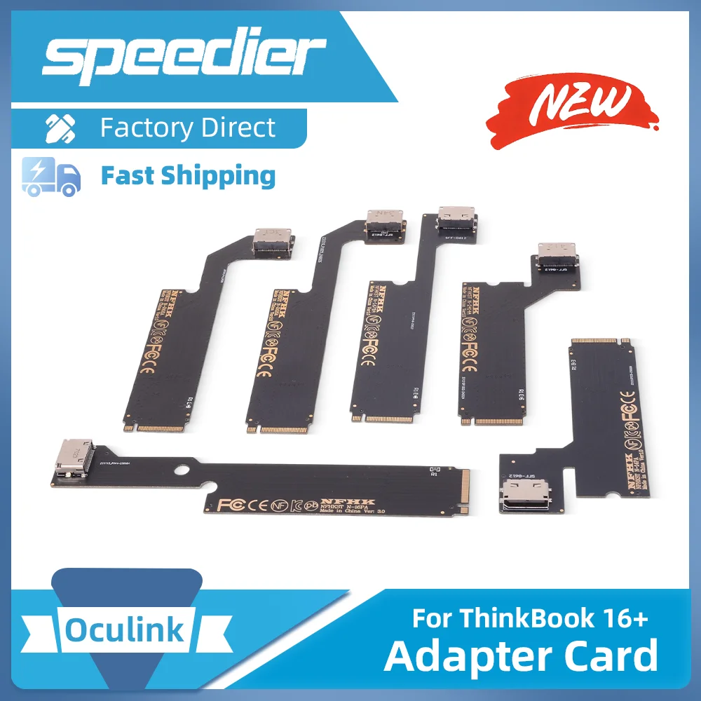 

2024 2025 16+ AMD CPU Version Riser Card ThinkBook 16+ 14+ M.2 To Oculink SFF-8612 External Graphics Card Adapter