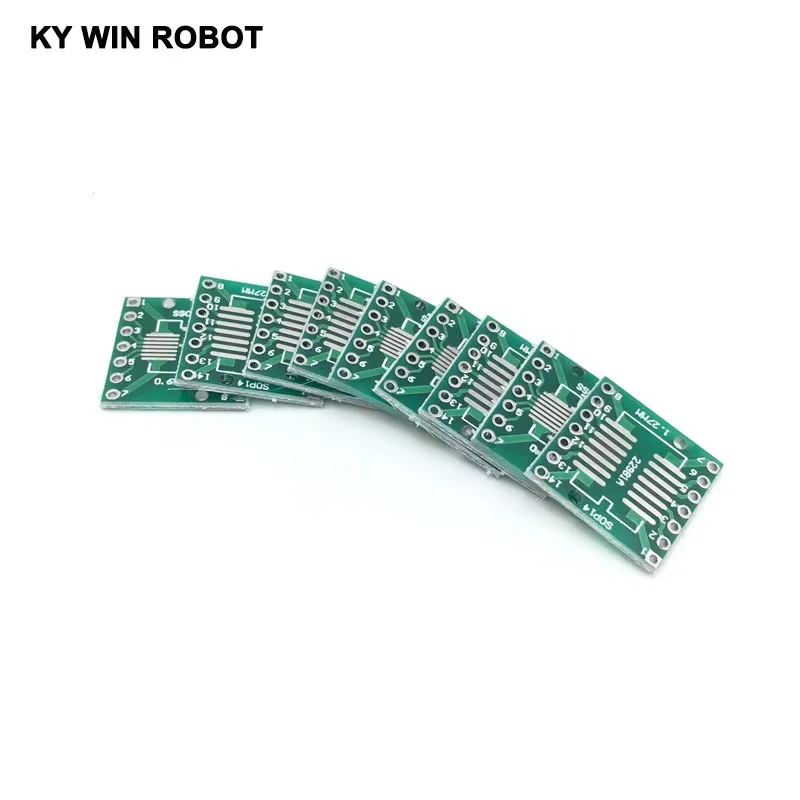 Adaptador SOP14 SSOP14 TSSOP14 a DIP14 Pinboard SMD a DIP - alternate angle