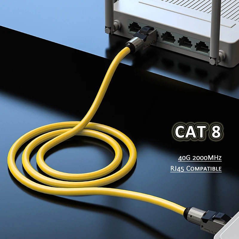 Imagem -05 - Linkwylan-pré-terminada Rede Patch Cord Premium Rj45 Sftp Cat8 40gbit Cat7 Cat6a 10g Ethernet Data Connection Cable