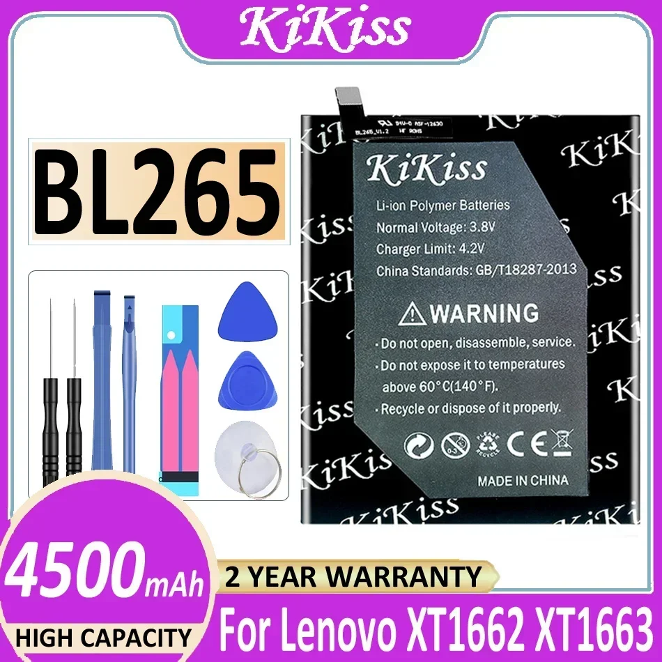 

Аккумулятор KiKiss BL265 4500 мАч для Lenovo XT1662 XT1663 Bateria