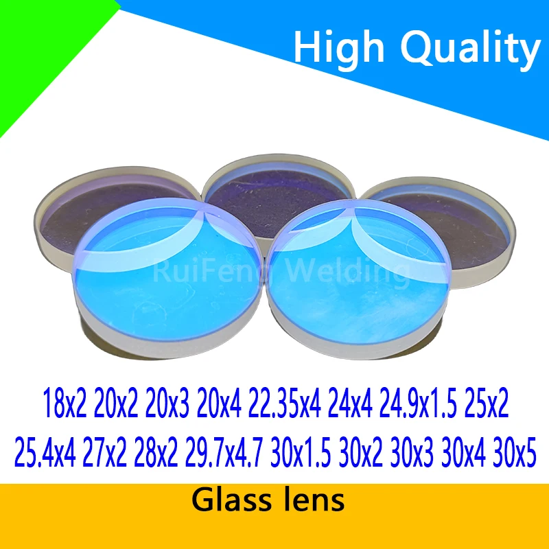 10Pcs Glass Laser Protection Lens/Protective Windows Dia18/20/22.35/24.9/25.4/25.2/27.9 /30 For Fiber Laser Cutting Machine