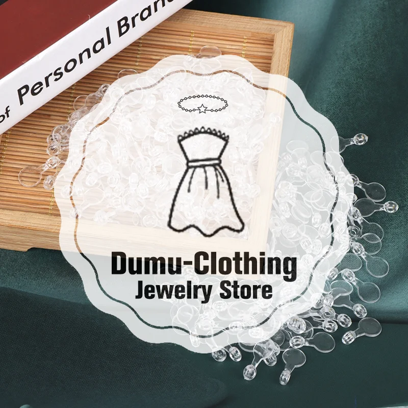 

200PCS 16*8mm Acrylic Clear Jewelry Bails DIY Crafting Charm Hooks for Cabochons