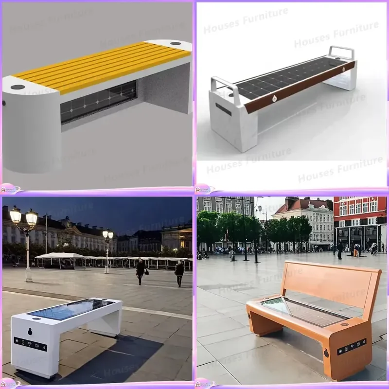 Modern Outdoor Bench Waterproof Garden Park Terrace Seating Durable Patio Furniture Smart Design High Quality Weather