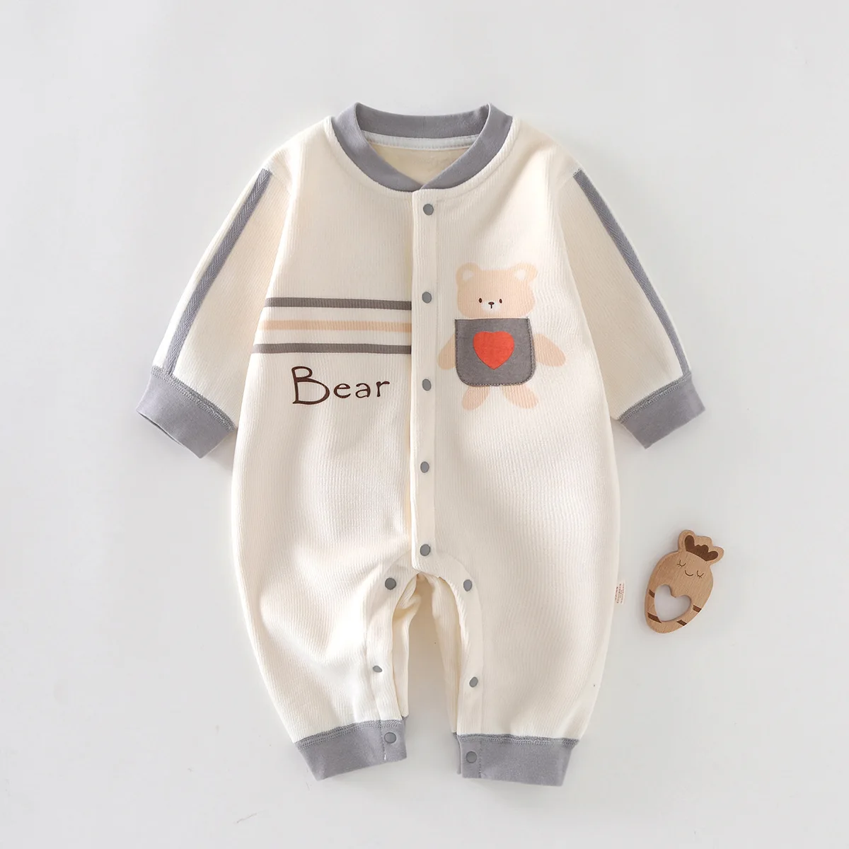 Newborn Toddler Spring Fall Daily Outdoor Clothing Baby Girl Boy Casual Jumpsuit Infant 0-18 Months Soft Skin-friendly Romper