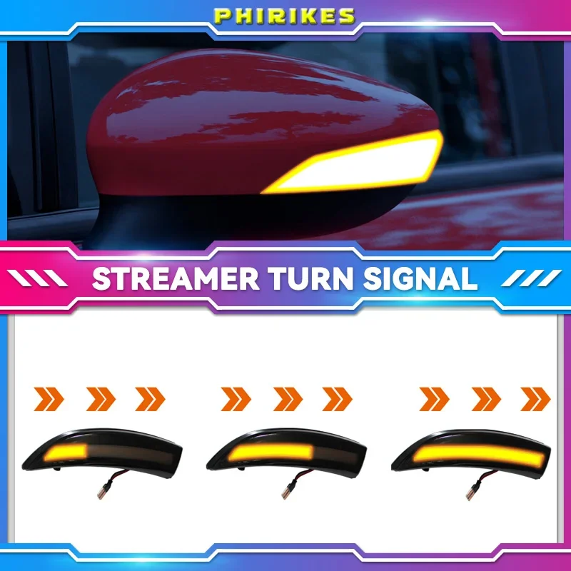 LED dynamic turn signal indicator lights for Ford Fiesta MK6 VI / UK MK7 2008-17 B-Max 2012-17