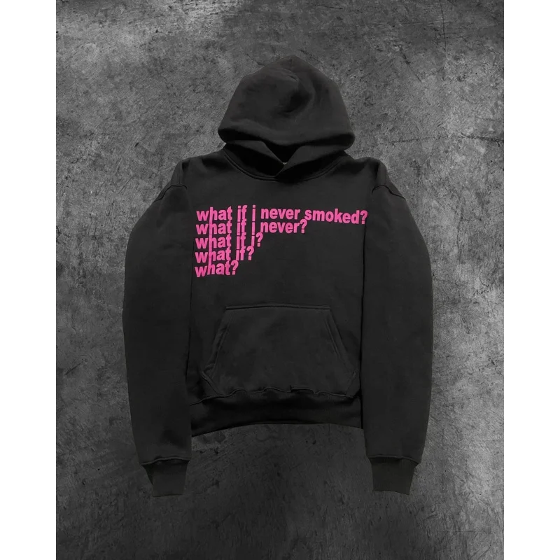 سترة بغطاء للرأس على شكل هيب هوب من A Bear's Home Grunge مع قلنسوة للسيدات ملابس علوية هاراجوكو غير رسمية بحروف قوطي كبيرة الحجم للرجال 2025 جديد