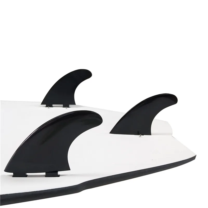 New Surfboard Fins 3pcs/Set G5 Size M Plastic Fiberglass Surfboard Fin Black/White/Natural Double Tab Fins For Surf Sport