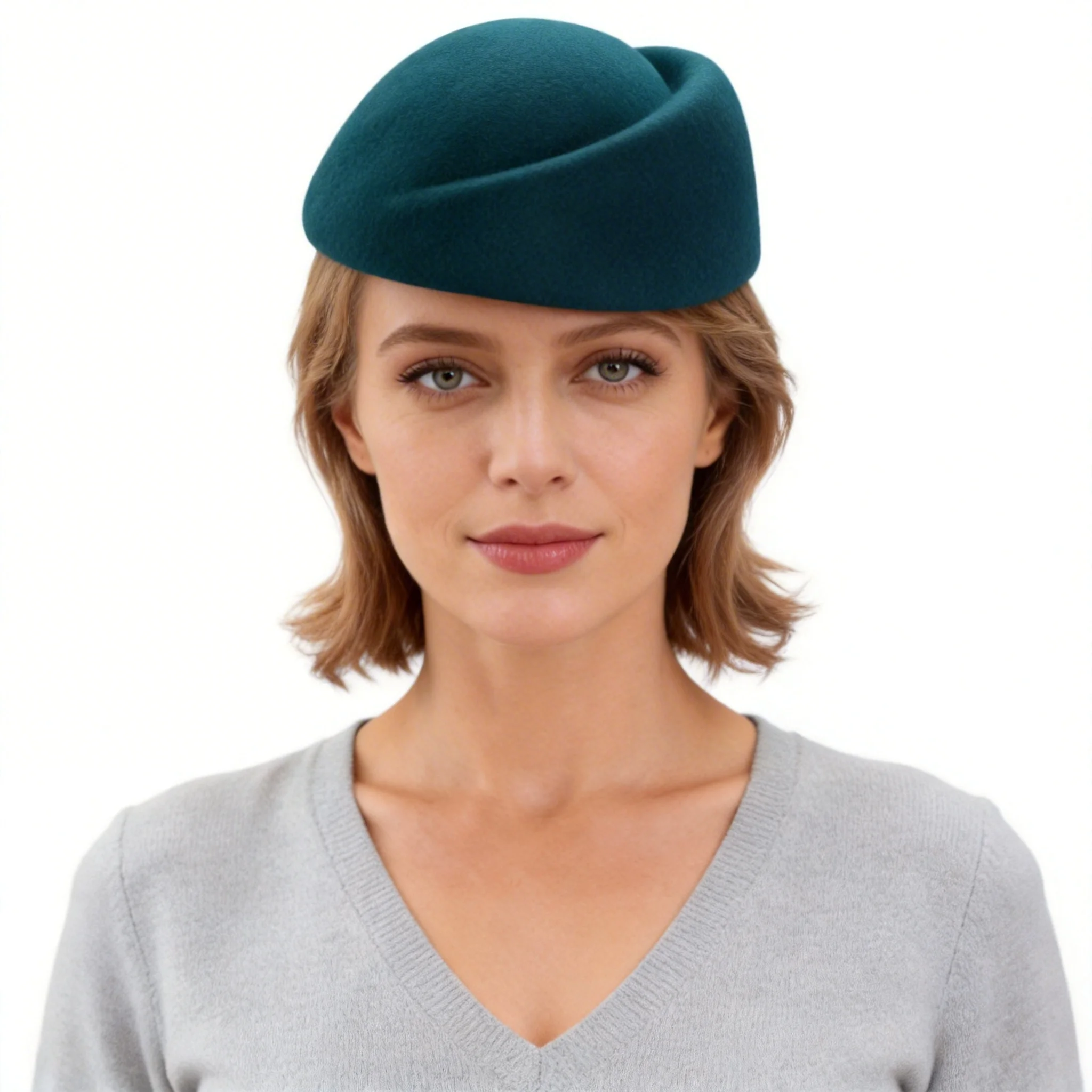 Lawliet Winte Beret Hats for Women Fashion French Wool Beret Air Hostesses Pillbox Hats Fascinators Ladies Hats A137