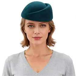 Lawliet Winte Baskenmütze Hüte für Frauen Mode Französisch Wolle Baskenmütze Air Hostessen Pillbox Hüte Fascinators Damen Hüte A137