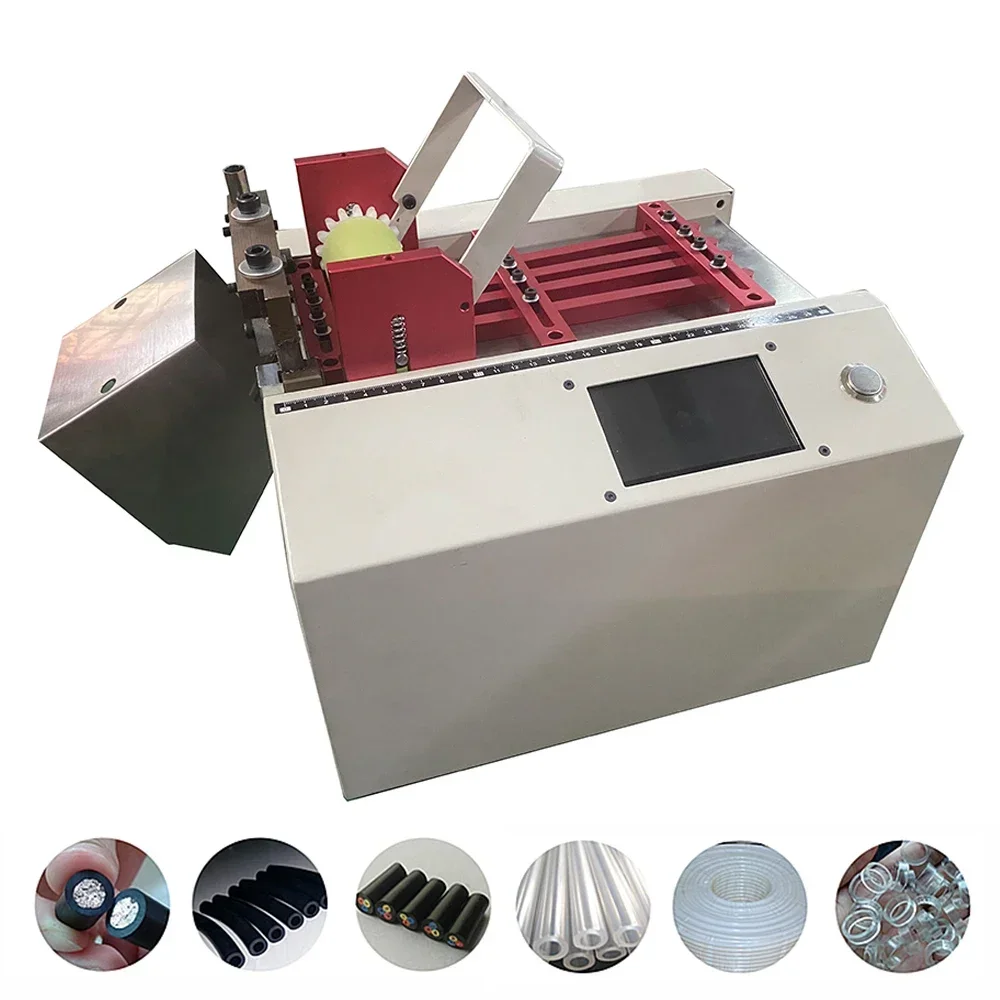 220V 500W Automatic Heat Shrinkable Tube Cutting Machine Small PP ABS PVC Pipe Silicone Rubber Tube Slicing Machine