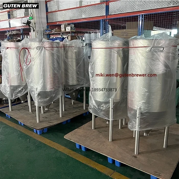 New Arrival 30-105L Cooling Jacketed Fermenter / Guten pressure fermentation tank/ Double wall stainless steel conical fermenter