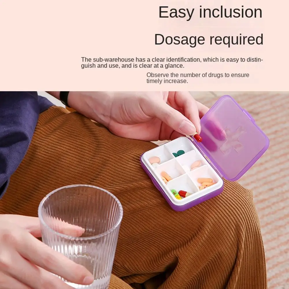 Dustproof Travel Pill Case Multi Grids Waterproof Pill Container Organizer Sealed Against Moisture Simple Plastic Pill Box Women