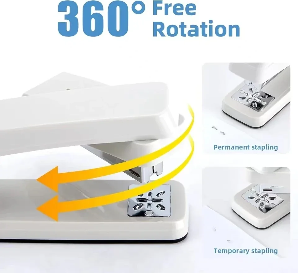 Imagem -04 - Grampeador Rotativo com Grampos 360 ° Criativo Coluna Média Ferramentas de Encadernação Multi Posições Encadernação de Livros 24 24 8