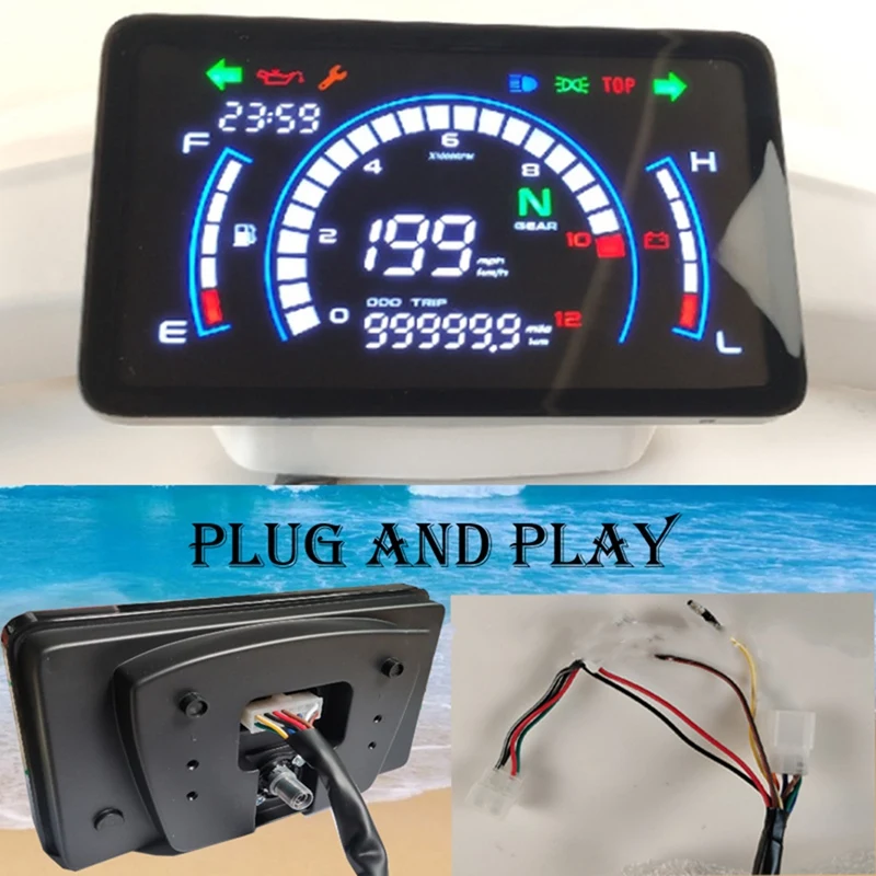 Universal Motorcycle Speedometer Digital Panel For Honda DREAM EX5 Instrument Speed Speed Tachometer Digital Instrument