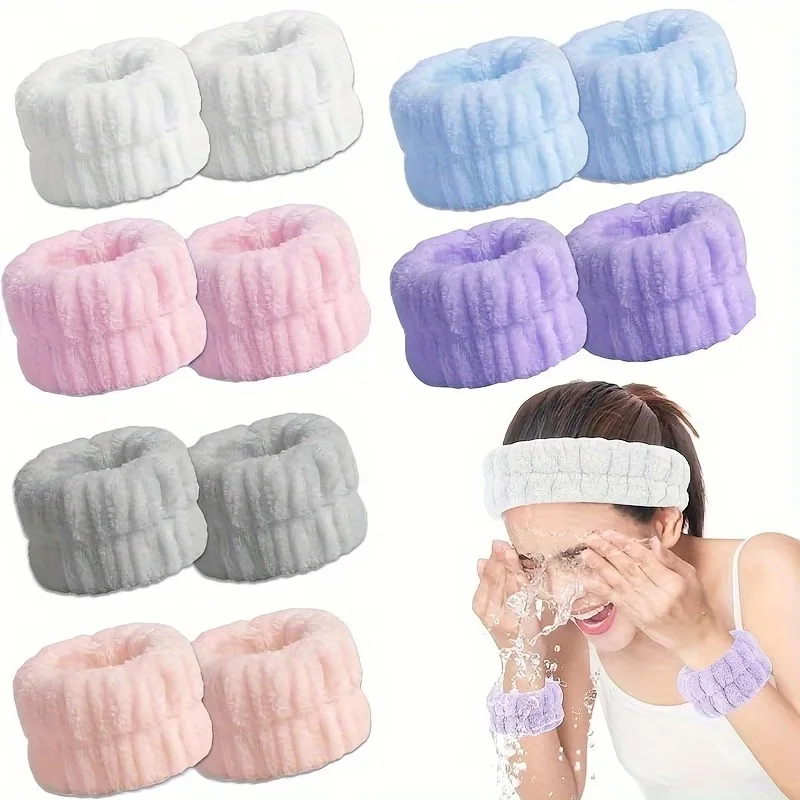 

1-20PCS Reusable Absorbent Spa Wrist Washband Towel Wristband for Women Yoga Running Sports Sweat Absorbing Band
