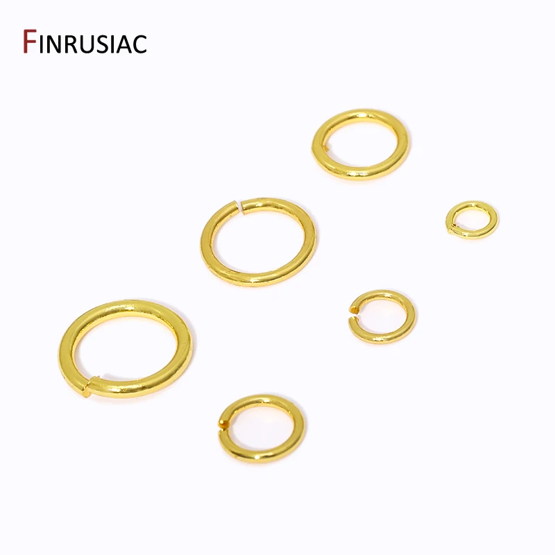 Wholesale 14K/18K Gold Plated Brass Open Jump Rings Split Rings Connector Rings For DIY Fashion Jewelry Making Findings