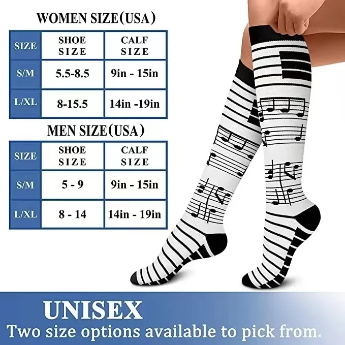 3/6/7/8 Pairs Lot Pack Women Men Elastic Sports Climbing Cycling Beautiful Leg Compression Socks Stockings Running Nurse Sox