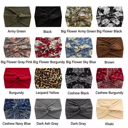 Hair Accessories Twisted Extra Large Thick Wide Headbands Turban Workout Headband Head Wraps for Women - Image 6
