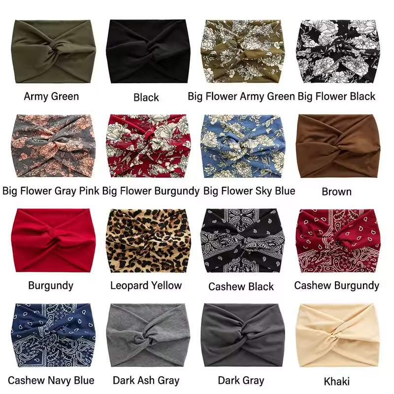 Hair Accessories Twisted Extra Large Thick Wide Headbands Turban Workout Headband Head Wraps for Women - Image 6