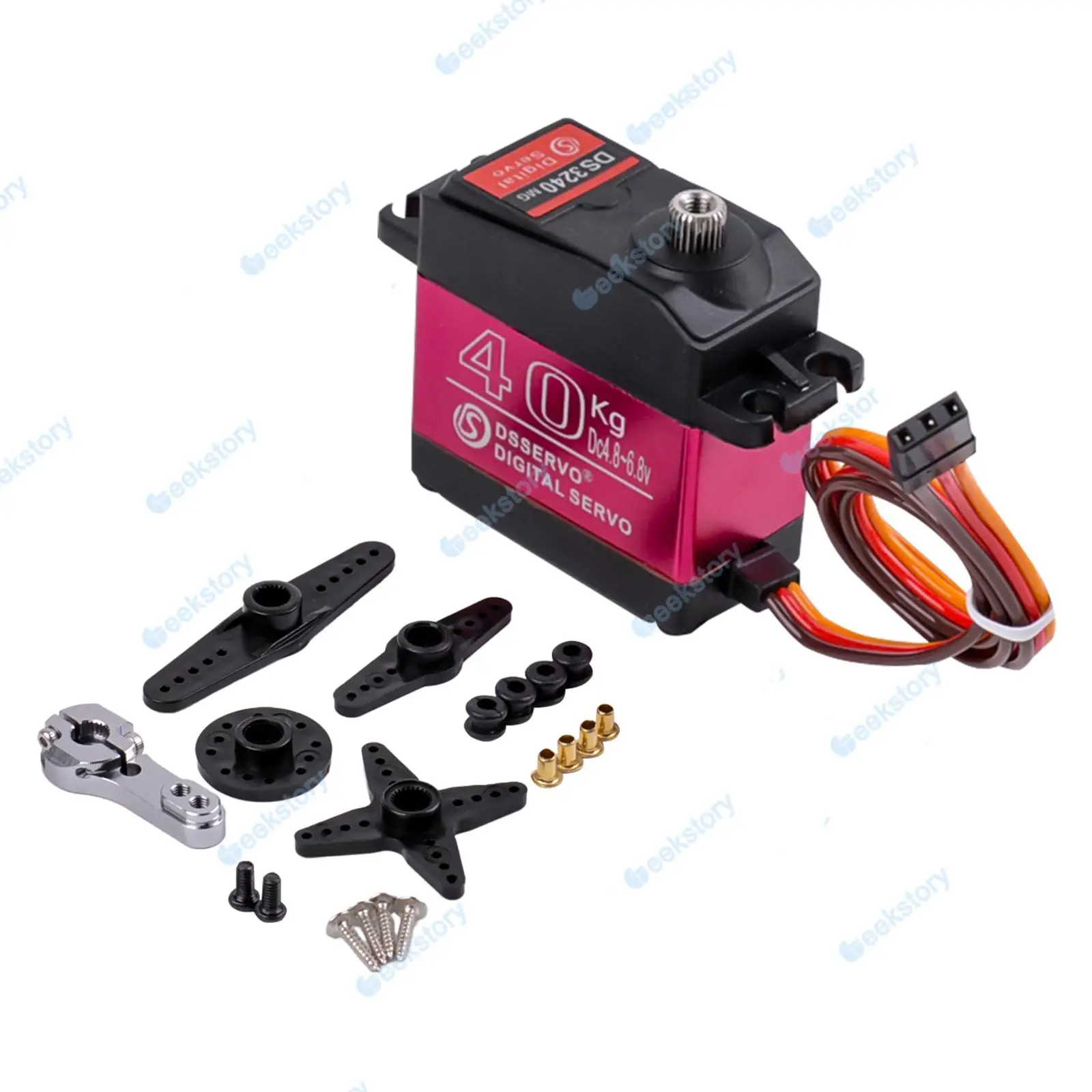 40KG Digital DS3240 Servo Motor 180/270 Rotation High Torque Metal Gear Servos DIY Parts For 1/8 1/10 1/12 Scale RC Car Model