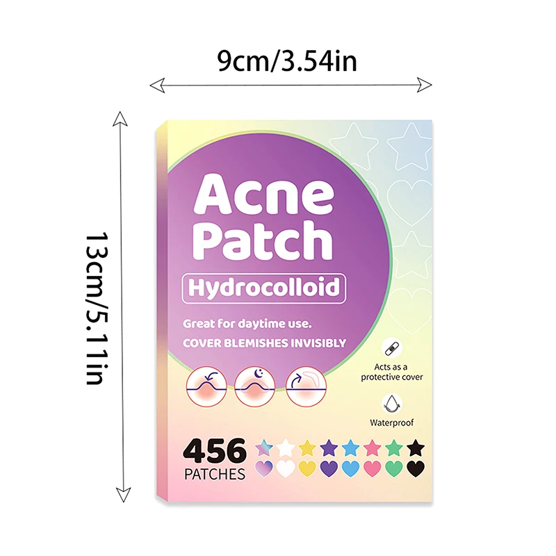 NEW 456pcs Colorful Star Pimple Patch Acne Colorful Invisible Acne Removal Skin Care Stickers Concealer Face Spot Makeup Tools view 5