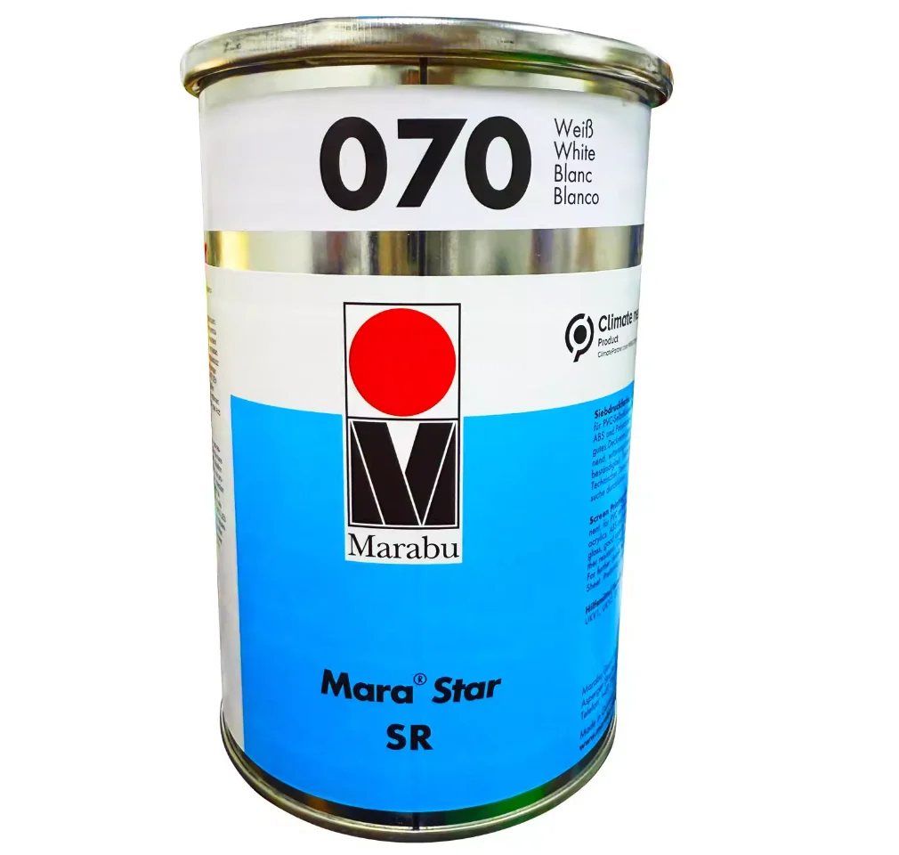 FOR Marabu SR070 White & SR073 Black High-End Silk Screen and Pad Printing Ink for Precision Printing