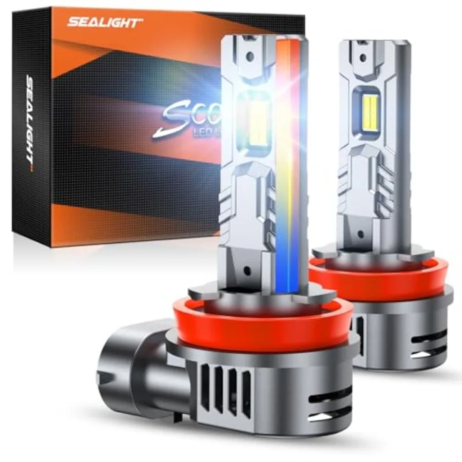 

H8 H9 H16 Fog Bulbs 1:1 OEM Design 50 000LM with 14000RPM Fan Light Bulbs 6500K Cool White Non-polarity Pack of 2