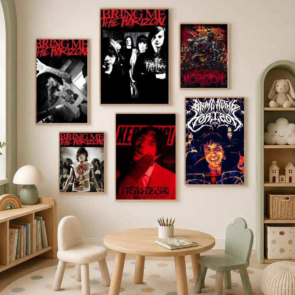 Band Bring Me The Horizon Poster Self-Stick HD PVC Wall Art Poster, Waterproof Decor for Bedroom, Living Room and Home