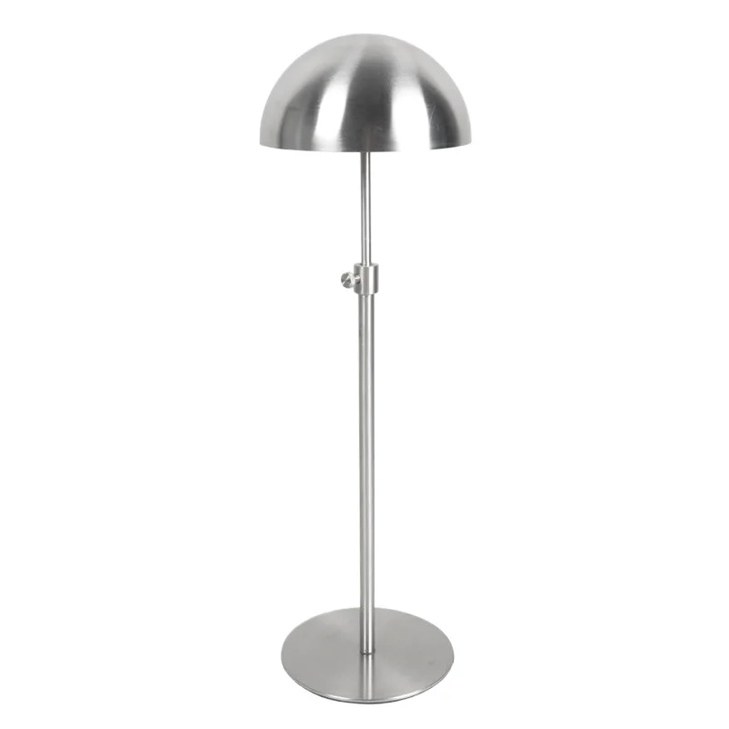 Solid one armor, silver stainless steel round bottom hat rack, titanium hat display rack, hat holder display, window display