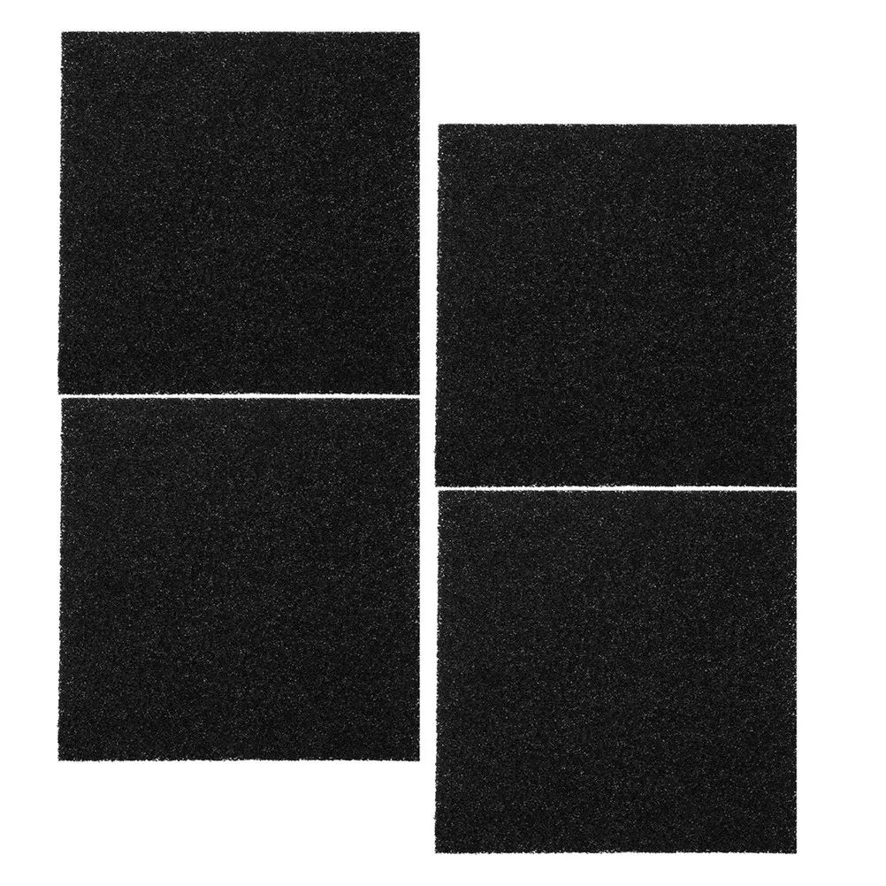 4Pcs Square Charcoal Filters Kitchen Compost Bin Filter Pad Replacement Odor Remover Deodorizer for Compost Bucket Trash Can