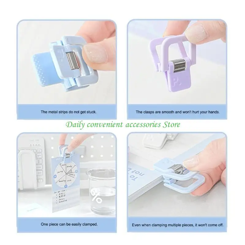 97QB Mini portadocumenti cubico con clip compatto, accessorio scolastico