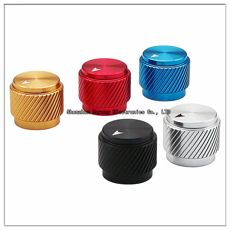 15 × 13 mm Aluminium-Knopfkappe mit massivem Kern, Twill-Knopfkappe, Potentiometer-/Encoder-Einstellkappe, Schalterkappe für elektronische Instrumente