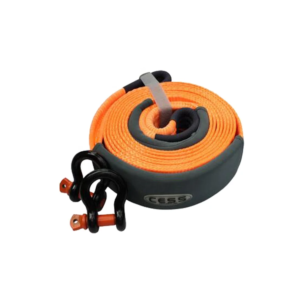 polyester stretch towing rope with hook car rescue car accessories