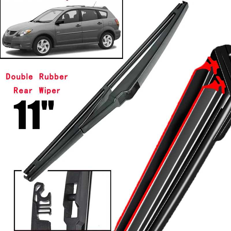 

Car Wiper 11" Rear Wiper Blade For Pontiac Vibe MK1 2003 - 2008 Windshield Windscreen Clean Tailgate Window Car Rain Brush