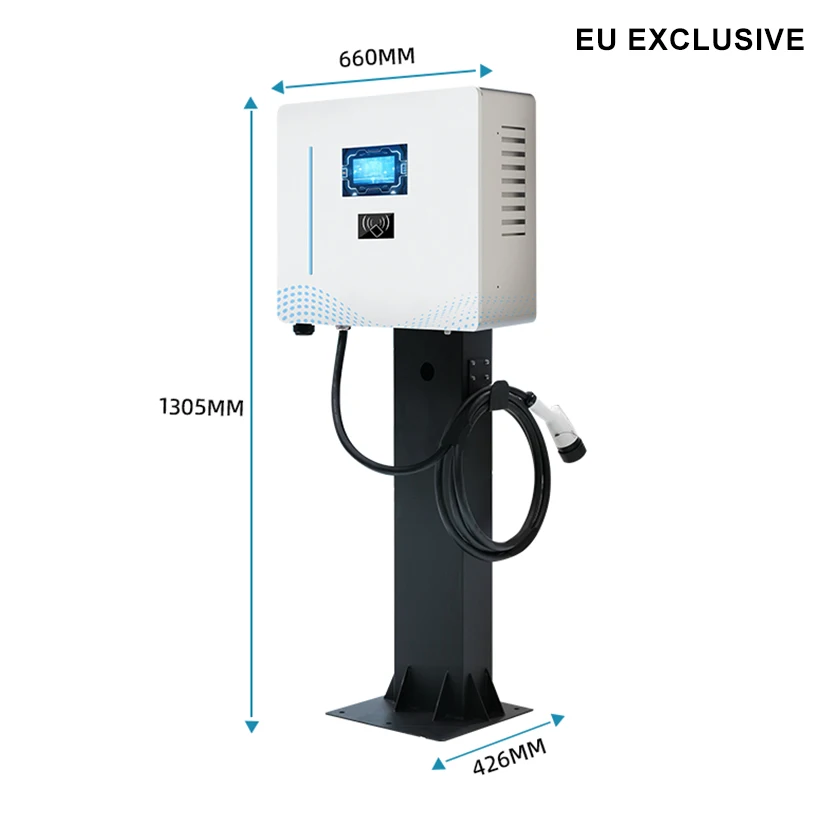 EV Fast Charger 40KW 5m Customizable Display Screen Control Column Style/Wall-mounted Style