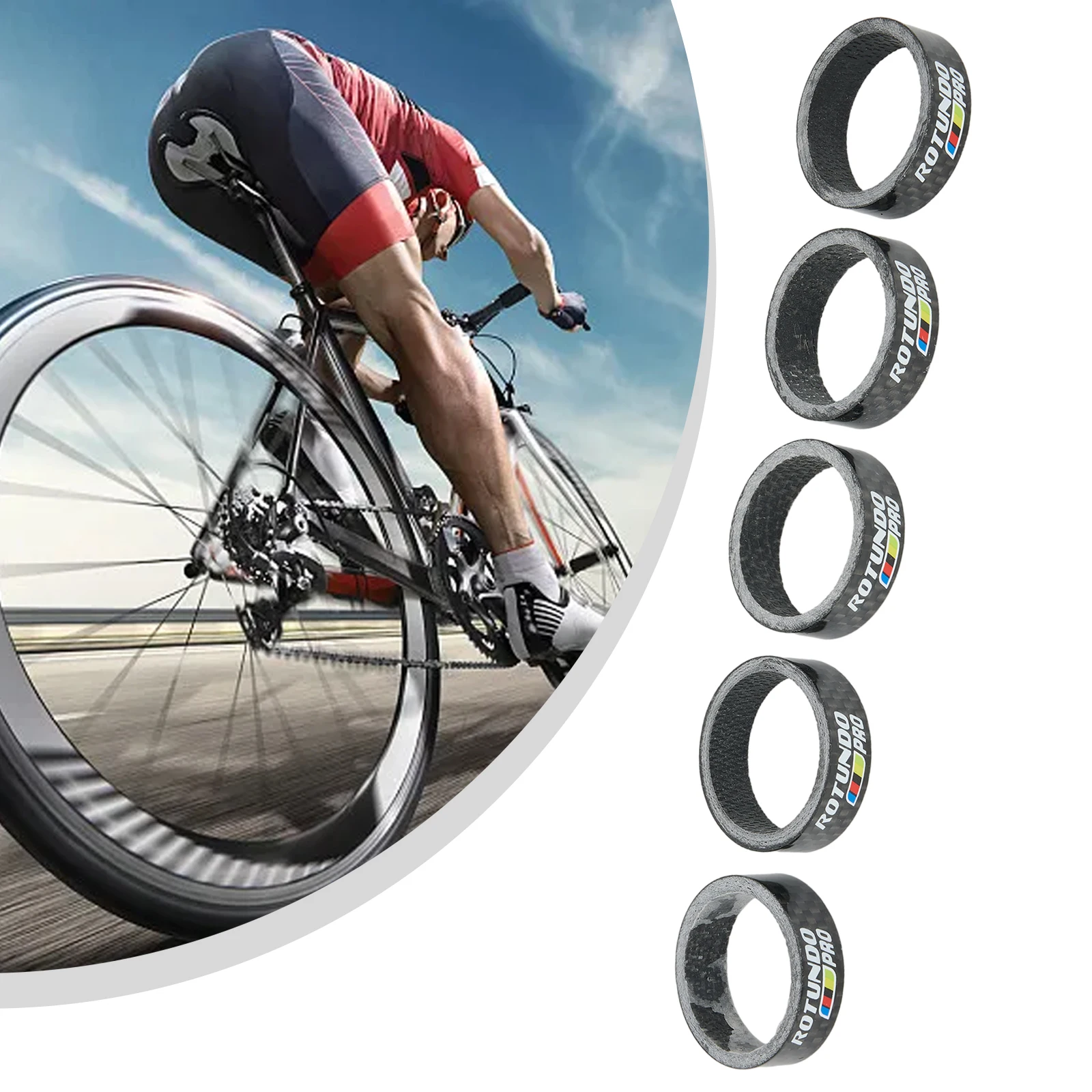 

For Mountain Bikes Stem Washers Headset Spacer Stem Washers Handlebar Stem Ring Height 10mm Light Weight MTB Road Bike