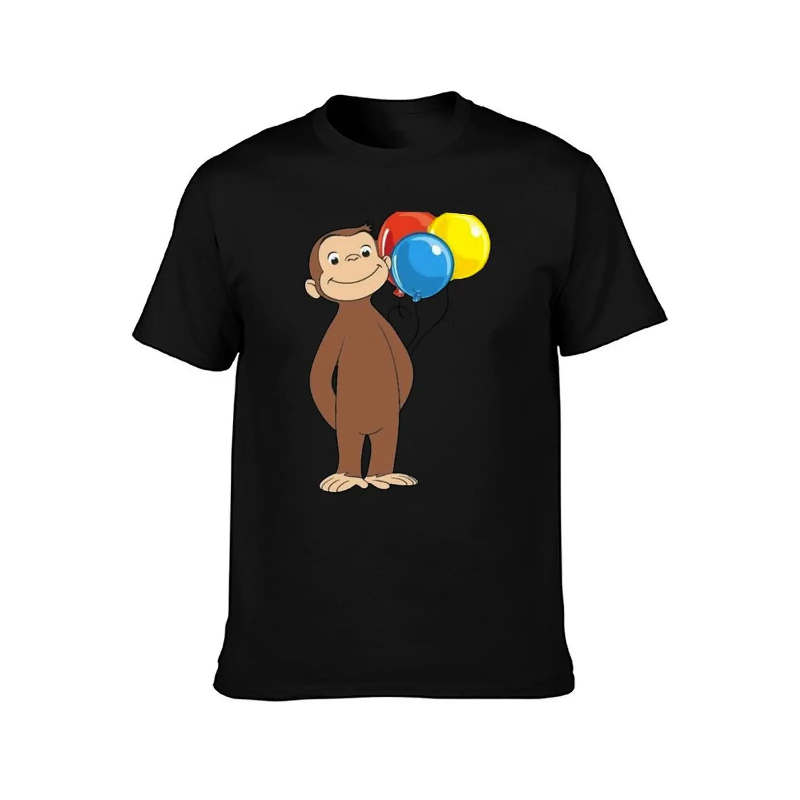 Curious George with balloons T-Shirt Breathable Travel T-Shirt