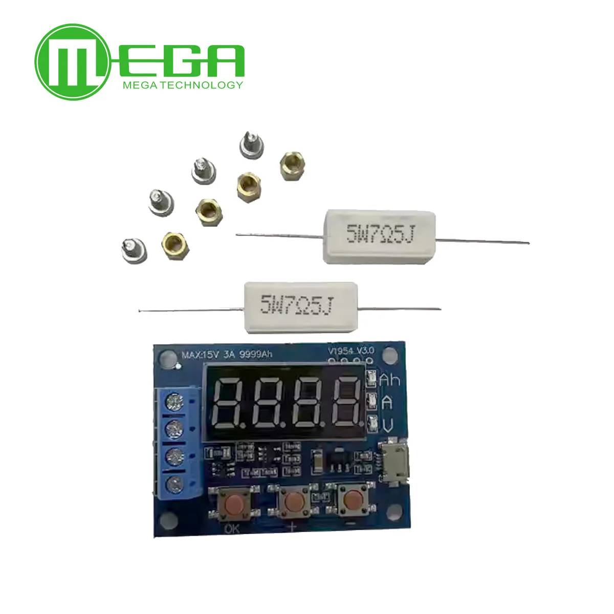 1.2V 12V 18650 ZB2L3 Li-ion Lithium Battery Capacity Tester + Resistance Lead-acid Battery Capacity Meter Discharge Tester